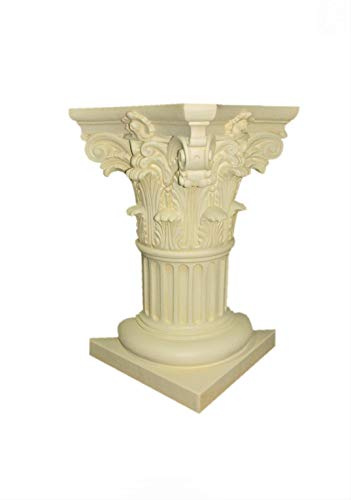 Antikes Wohndesign Halbe Blumensäule Antike Konsolensäule Blumensäule Blumenständer Wandsäule Barocksäule
