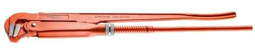 NEO TOOLS Rohrschlüssel vom Typ 90°, 560 mm, 2,0°, Backen geschmiedet, geschliffen und poliert, CrV-Stahl, DIN5234, TÜV