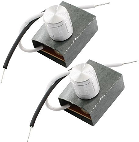 Aexit 2pcs 3A 220V Rotary Knob Lamp Dimmer Control Dimming Switch Silver Tone (006993c468949da3ba49a117dc20ceb0)