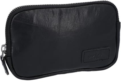 Gusti Trikottasche Leder - Alberto C. Fahrrad Utensilientasche Accessoiers Schutzhülle Reißverschlusstasche Handytasche Schwarz Leder