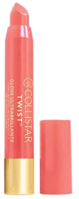 Collistar Twist Gloss Ultrabrillante, Gloss Labbra Idratante Rimpolpante e Luminoso, con Acido Ialuronico e Pro-Collagene, Formato Stick, n. 213 Pesca, 2,5 g