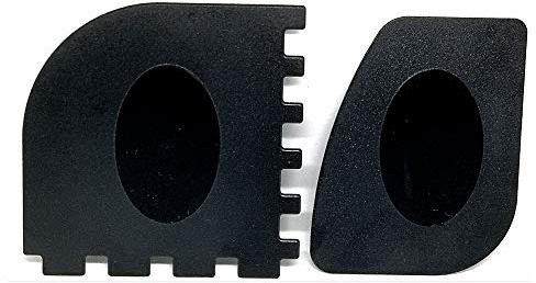 BestWayKitchen Plastic Grill & Pan Scraper Cleaner Utensil Black BBQ Tool Durable Set for Cast Iron - 2pcs