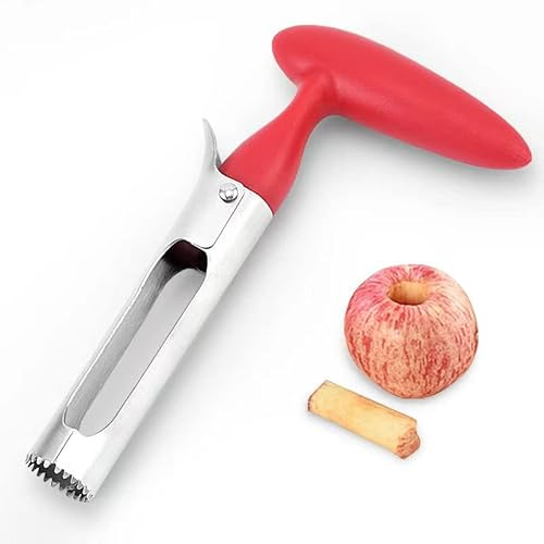Évidoir à pommes – Évidoir à fruits et légumes en acier inoxydable avec lame dentelée pour la maison et la cuisine