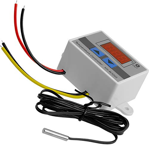 AZDelivery XH-W3001 Thermostat Digitales LED-Temperaturreglermodul mit Temperaturanzeige Einstellbar, Thermostatschalter Wasserdichter Temperaturfühler NTC DC 12V 120W 10A und inklusive E-Book!