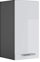 Vicco Hängeschrank R-Line, Weiß Hochglanz, 30 cm | 1 Tür · 1 Einlegeboden · Tiefe – 31 cm · ✓ Frei kombinierbar · ✓ Praktischer Stauraum