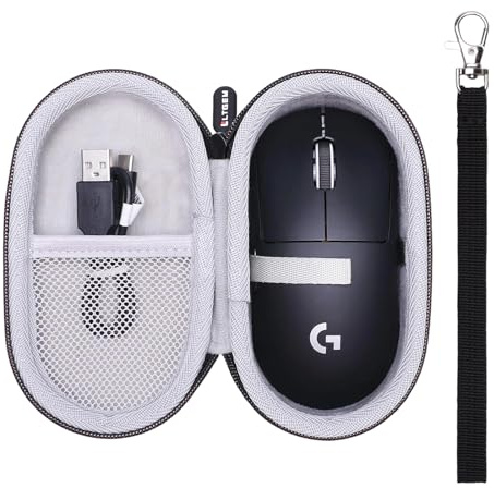 LTGEM Mouse Case for Logitech G305/G304/G203/G309/G703 Mouse, Gray | Hard Eva Shell, Water-Resistant, Shock Protection, Soft Anti-Scratch Interior, Office Travel Carrying Storage Bag Case Only