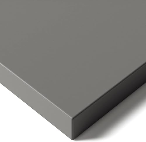 Desktronic Tischplatte 180x80 cm Schreibtischplatte – Perfekt für höhenverstellbare Schreibtische, Esstische und mehr – Made in Europe – 25 mm stabile Tischplatte langlebig (Grau)