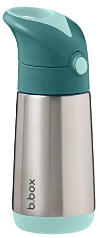 b.box Insulated Drink & Water Bottle |Stainless Steel with Triple Layer Insulation | Keeps Drinks Cold up to 8hrs, Warm up to 6hrs | 350ml/12oz (Emerald Forest)