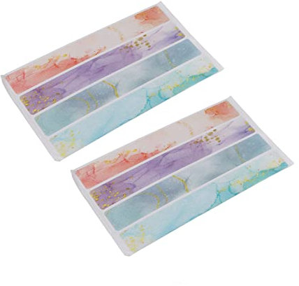 Tissting Strisce Antiscivolo Colorate 24 Pezzi in Gomma Impermeabile per Bagno - Adesivi Sicuri per Doccia, Vasca, Piscine, Scale, Ideali per Tutte le Superfici Lisce e Piane