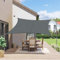 SUNNY GUARD Voile d'ombrage Rectangulaire 3x4m Imperméable Toile Ombrage UV Protection pour Patio Jardin, Terrasse,Extérieur, Balcon,Gris Anthracite