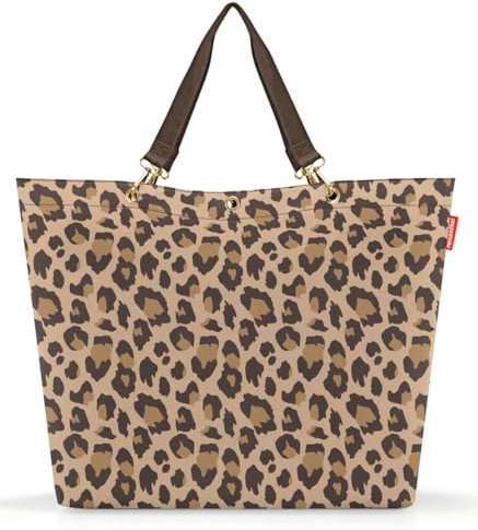 reisenthel shopper XL leo macchiato – Geräumige Shopping Bag und edle Handtasche in einem – Aus wasserabweisendem Material