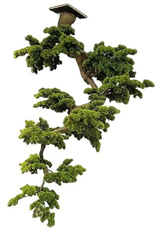 WAOCEO Künstliche Pflanzen Simulierte umgekehrte künstliche Kiefern-Grünpflanzenlandschaft Innenhoffenster-Kiefernbaum Oben an der Wanddekoration Gefälschte Pflanzen Dekor (Size : 180x150cm)