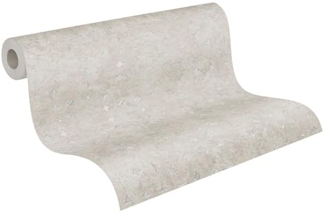 Livingwalls Beton-Vliestapete – Beige – Used-Look – 10,05 x 0,53 m | Urbane Betonoptik als Akzentwand – matte Strukturtapete, ansatzfrei & spurlos abziehbar – für Wohnzimmer & Büro