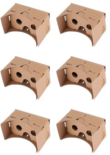 Ohewiiuk 6Stück 6 Brillenhartfaserplatte DIY 3D Vr Der Virtuellen Realität für -Pappe