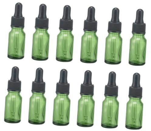 HONMEET 12stücke Leere Glasflaschen Für Ätherische Öle Mit Pipette Nachfüllbare Flasche Für Parfüm Und Aromatherapie Für Reisen Und Alltag