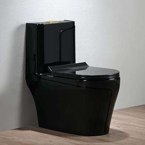 BGFYUSF Superintelligente Toilette， Bidet-Toilette aus Keramik， Einteilige Toilette mit Doppelspülung， Stummschaltungs-Toilette für Hotelbadezimmer，A-690x390x740mm
