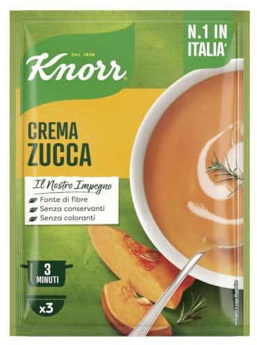 Knorr Crema Zucca, Piatti Pronti Knorr con Verdure da Agricoltura Sostenibile, Senza Coloranti, Senza Conservanti, Fonte di fibre, Vegetariano, 75 g
