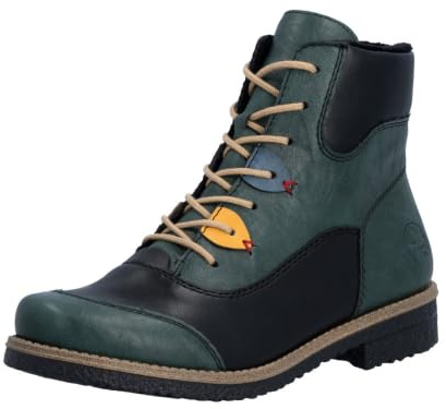 Rieker Bottes à lacets pour femme, multicolore, 39 EU