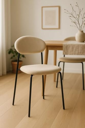 Regalos Miguel - Sillas Comedor - Silla Rinos Black Terciopelo - Beige