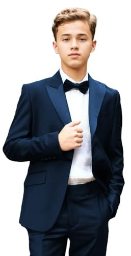 Vestito da cerimonia nuziale per ragazzi ragazzi Comunione vestito battesimo vestito 2 pezzi bambini smoking festa per bambini abiti da ballo nero, Marina Militare, 12 anni