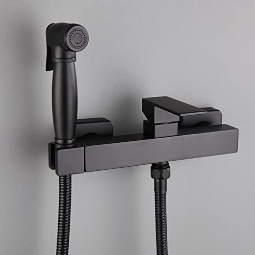 YJYJY Ensemble de mélangeur de Douche de Toilette Kit de pulvérisateur de Robinet de Fixation de Bidet Mural Multifonction pour pulvérisateur à Main de Toilette Shattaf