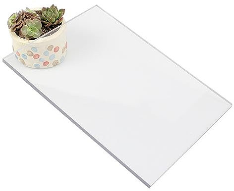 Bruchsichere Polycarbonat-Dachbahn, 4 mm, Gewächshausplatten für Vordächer, Schuppen, Carports und Frühbeete im Freien, 40 x 80 cm, langlebige Ersatzverglasung