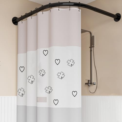 APHTOCF Dehnbare 304 Edelstahl L Form Duschvorhangstange, Verstellbare Ecke Duschstange 50-70x90-130cm, Bohrfreie Installation, Für Badezimmer, Bekleidungsgeschäft, Privatraum