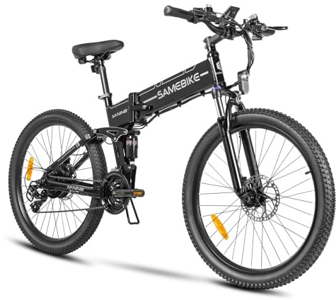 SAMEBIKE LO26-II-YD E-Bike 26 Zoll faltbar, 250W Motor Elektrofahrrad, 100KM Reichweite, StVZO-zertifiziertes Pedelec, Professional 21-Gang Schaltung, IP54 Cityräder für Damen/Herren