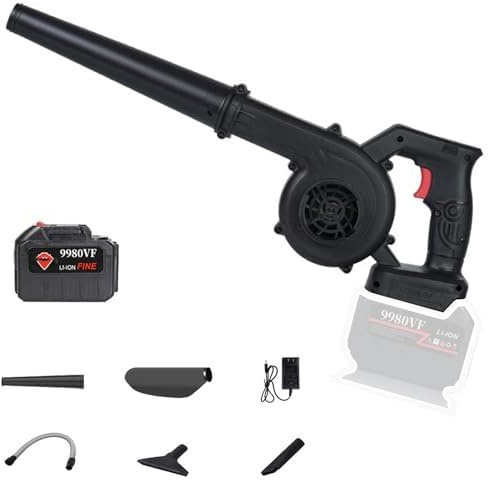 WBRSybUK Soplador De Hojas Inalámbrico, Aspiradora Eléctrica De Jardín De Alta Potencia De 96 V, Soplador De Hojas Portátil Para El Cuidado Del Césped Y El Mantenimiento Del Jardín.