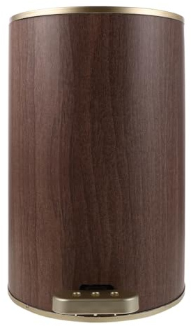 OKUMEYR Cubo de Basura Redondo con Tapa y Pedal Contenedor Plástico Manos Libres para Hogar Oficina Baño Cocina Diseño Moderno y Capacidad