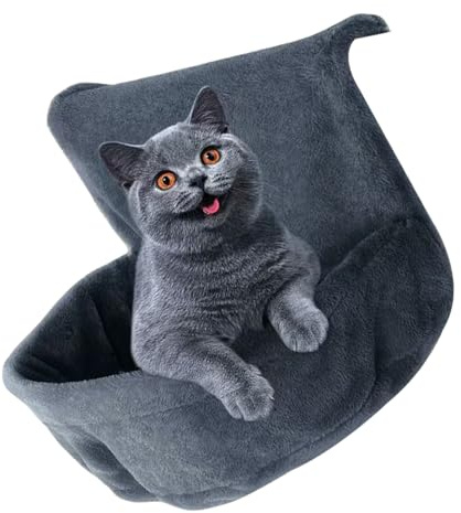 Maigridy Lit chaud en peluche pour chats pour chauffage, hamac confortable à suspendre pour animal domestique, chaise longue amovible, repos confortable