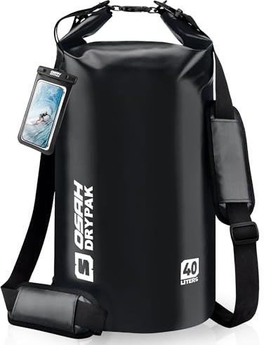 OSAH DRYPAK Dry Bag wasserdichte Tasche 5L/10L/20L/30L/40L Drybag Rucksack Wasserdicht Beutel mit Schultergurt und Wasserfester Handyhülle für Wassersport, Kajakfahren, Bootfahren, Camping