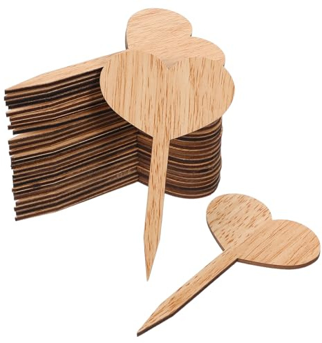MAGICLULU 30 Etichette per Piante in Legno da Giardinaggio, Cartelli per Piante Resistenti Incisione, Etichette Pratiche per Fiori e Vasi, Decorazioni da Giardino per Mini Serra e Piccoli