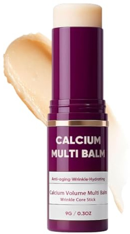 GRETY Calcium Volume Multi Balm, Bâton anti-âge Firming Skincare Stick, crayon anti-rides, crayon hydratant au collagène tout-en-un pour les yeux, le visage, le cou
