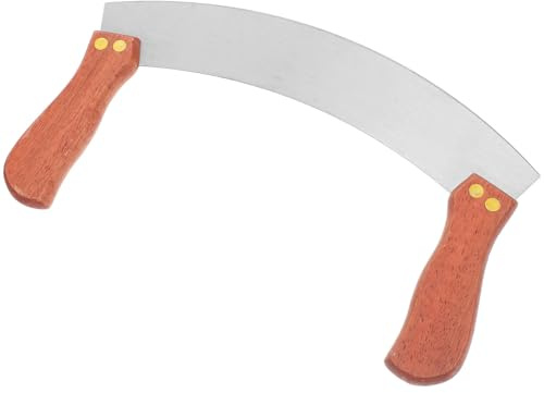 TIDTALEO Coltello Rocker Lama Affilata in Acciaio Inossidabile e Doppia Impugnatura Ergonomica per Tagliare Pizza e Formaggio, Utensile da Cucina per Preparazione Veloce a Casa o
