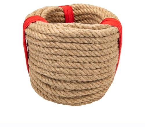 Natural Jute Rope 1/2 Inch Twisted Manila Ropes Hemp Ropes Sisal Rope For Cat Scratching Post Camping Crafts Tug Of War Railings Decorate Hanging Hammock DIY Projects(12mm,20m/66ft)
