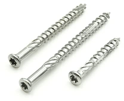 1000 Stück Terrassenschrauben 5x50 Edelstahl C1 (AISI 410) TX25 - Terrassenbauschrauben Edelstahl mit Cut-Spitze und Schneidkerbe