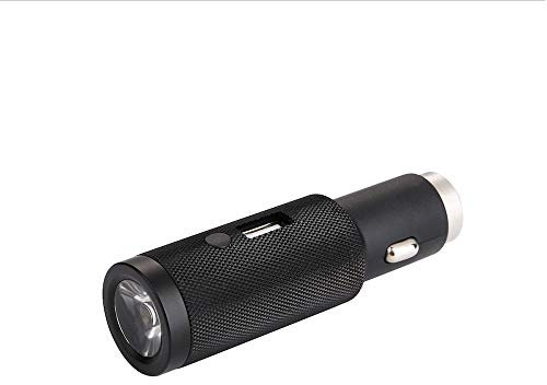 RealPower Car Charger mit Taschenlampe und Notfallhammer
