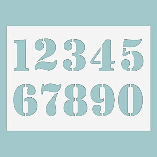 Zita`s Creative Schablone - Numbers - Wiederverwendbare Schablone für 3D Strukturen und Mixed Media