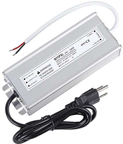 LED Driver 100 Watts 24V DC Low Voltage Transformer， Waterproof IP67 LED Power Supply, Adapter with 3-Prong Plug 3.3 Feet Cable for Any 24V DC led Lights, Computer Project, Outdoor Light