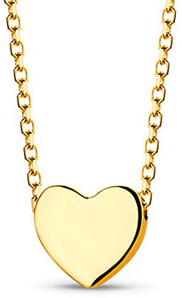 Orovi Damen Halskette Gelbgold 18 Karat (750) mit Herz Anhänger 42 cm - Made in Italy Gold, Gold