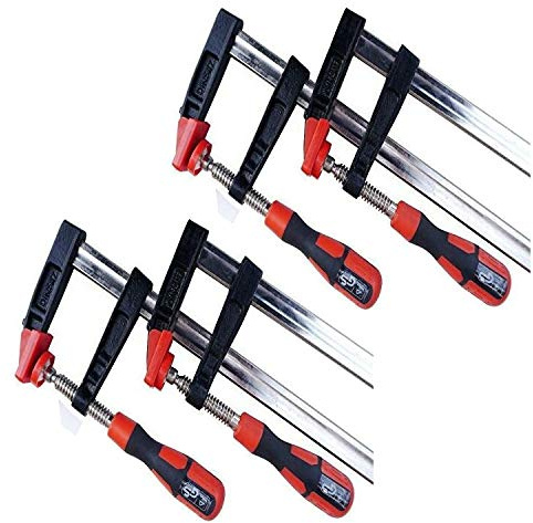 Voche 4 Pack F Clamp Bar clamp Heavy Duty 300mm x 50mm (12) Long Quick Slide