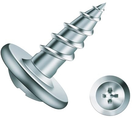 #8 x 1/2 Wood Screw 500Pcs Alloy Steel Standard Thread Truss Head Fast Self Tapping by SG TZH