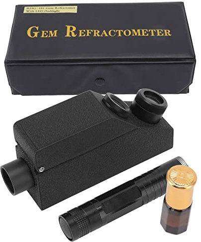 Yuecoom Schmuck-Refraktometer, tragbares Edelstein-Refraktometer 1,30 bis 1,81 Schnelle Identifizierung, hochgenaues Edelstein-Refraktometer-Kit zum Messen des Brechungsindex-Schmuck-Testwerkzeugs