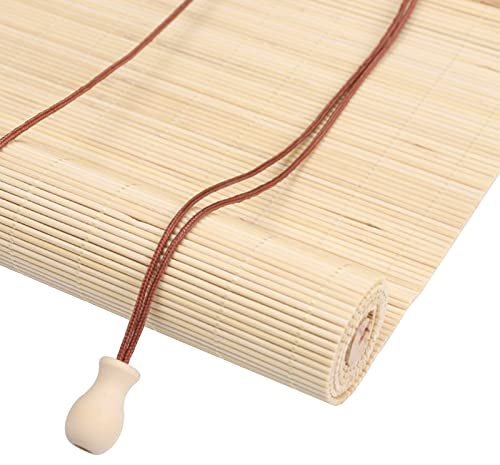 XIAODANHUA Bambus Rollo Retro Dekorativer Vorhang Thermisch Isoliert Sonnenschutz Fensterrollos, Küche, Schlafzimmer, Badezimmer, Anpassbar (100×250cm)