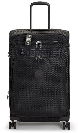 Kipling NEW YOURI SPIN M Medium expanderbar spinner, Upprätt, Signature Emb (Svart)
