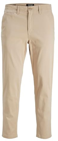 JACK & JONES Chino Trousers Tapered Fit Chino Trousers, Crockery, 30 W/30 L