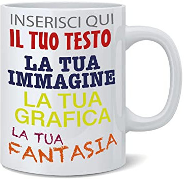 VENEZIANO Gruppo tazza in ceramica personalizzata - personalizza la tua tazza con testi, loghi, grafiche, immagini e tanto altro - ideale per regalo e altro - 100% Made in Italy.