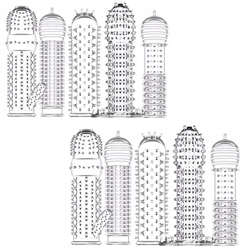 10 Stück Stimulieren Kondome Blume Bunte Kondom für Frauen Masturbationsgerät，Männer Verzögern Kondome (transparent)