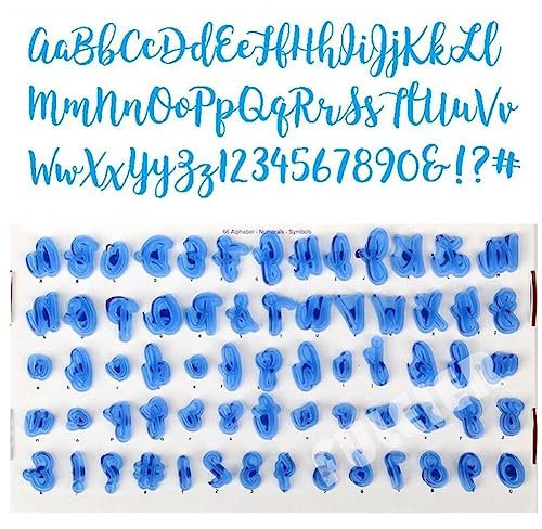 vepoty Alphabet Cake Stamp Fun Upper Lower Case Stamp Set for DIY Cake Cookie Fondant Chocolate Decorating Tool